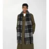 Wide Check Cashmere Scarf