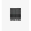 Wide Check Cashmere Scarf