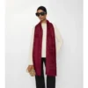 Wide Check Silk Wool Cashmere Scarf