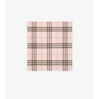 Wide Check Wool Scarf