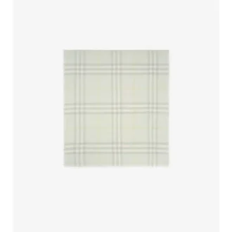 Wide Check Wool Scarf