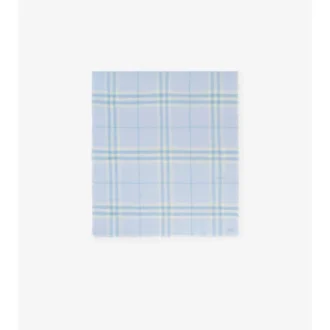Wide Check Wool Scarf