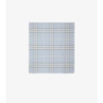 Wide Check Wool Scarf