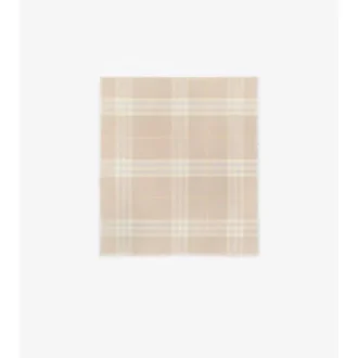 Wide Check Wool Scarf