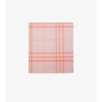 Wide Check Wool Scarf
