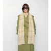 Wide Check Wool Scarf