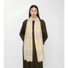Wide Check Wool Scarf