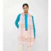 Wide Check Wool Scarf