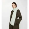 Wide Check Wool Scarf