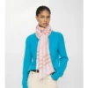 Wide Check Wool Scarf