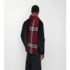Wide Check Wool Scarf