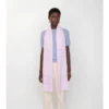 Wide Check Wool Scarf