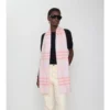 Wide Check Wool Scarf