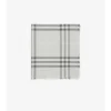 Wide Check Wool Scarf