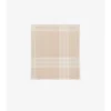Wide Check Wool Scarf