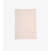 Wide Check Wool Silk Blend Scarf