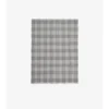 Wide Check Wool Silk Blend Scarf