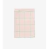 Wide Check Wool Silk Blend Scarf