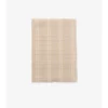 Wide Check Wool Silk Blend Scarf