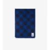 Wide Check Wool Silk Scarf