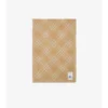 Wide Check Wool Silk Scarf