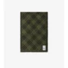 Wide Check Wool Silk Scarf