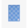 Wide Check Wool Silk Scarf