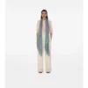 Wide Check Wool Silk Scarf