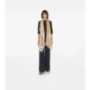 Wide Check Wool Silk Scarf