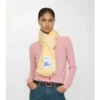 Wide Check Wool Silk Scarf