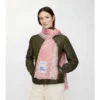 Wide Check Wool Silk Scarf