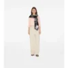 Wide Check Wool Silk Scarf