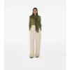 Wide Check Wool Silk Scarf