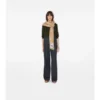 Wide Check Wool Silk Scarf
