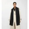 Wide Check Wool Silk Scarf
