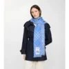 Wide Check Wool Silk Scarf