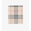 Wide Check Wool Silk Scarf