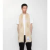 Wide Check Wool Silk Scarf