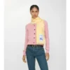 Wide Check Wool Silk Scarf