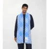 Wide Check Wool Silk Scarf