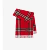 Wide Cross Stitch Ekd Check Cashmere Scarf