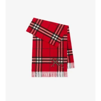 Wide Cross Stitch Ekd Check Cashmere Scarf