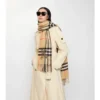 Wide Cross Stitch Ekd Check Cashmere Scarf