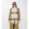Wide Cross Stitch Ekd Check Cashmere Scarf