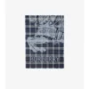 Wide Ekd Check Wool Silk Scarf