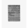 Wide Ekd Check Wool Silk Scarf