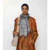 Wide Ekd Check Wool Silk Scarf