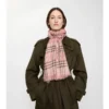 Wide Ekd Check Wool Silk Scarf