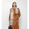 Wide Ekd Check Wool Silk Scarf