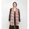 Wide Ekd Check Wool Silk Scarf